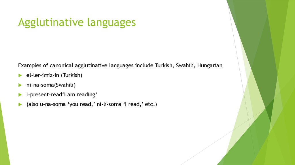 Agglutinative languages