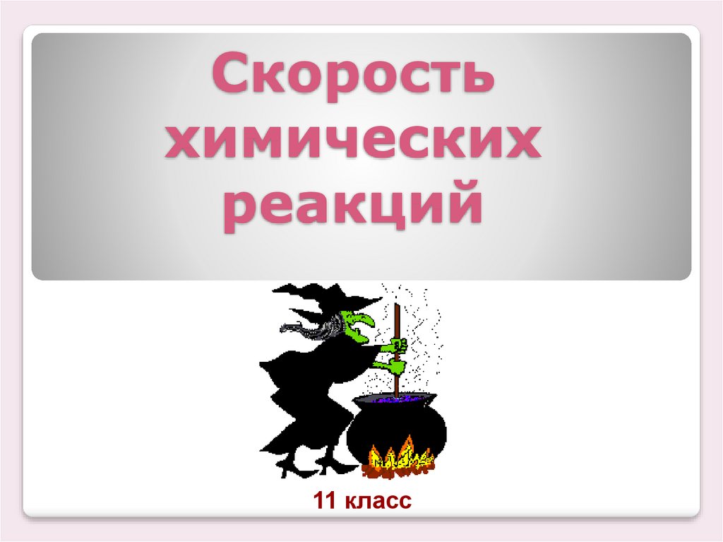 Скорость химических реакций презентация 11 класс химия