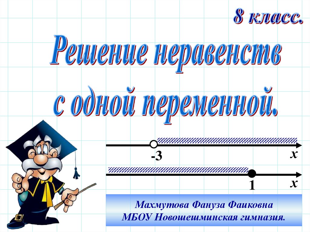 Презентация неравенства с одной переменной 8 класс