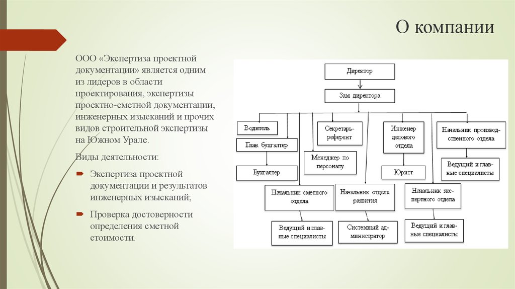 Экспертиза изысканий проектной документации. Основные ведущие отделы строительной. Основные ведущие отделы на предприятии.