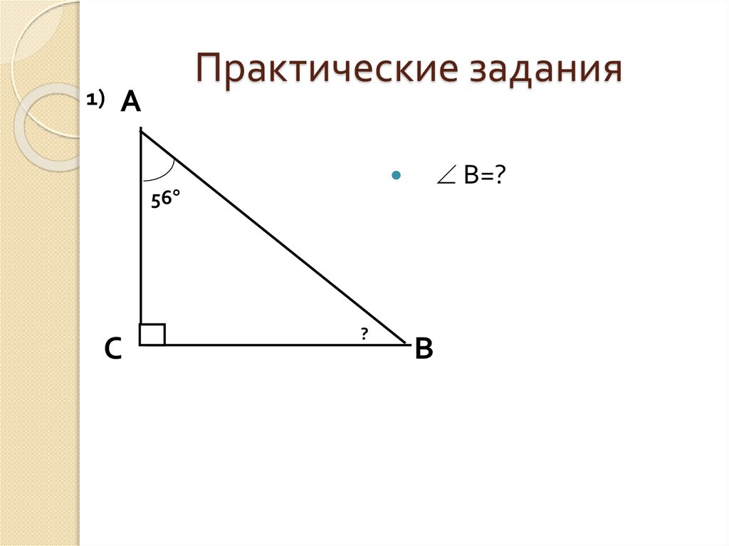 Проекция геометрия прямоугольный треугольник