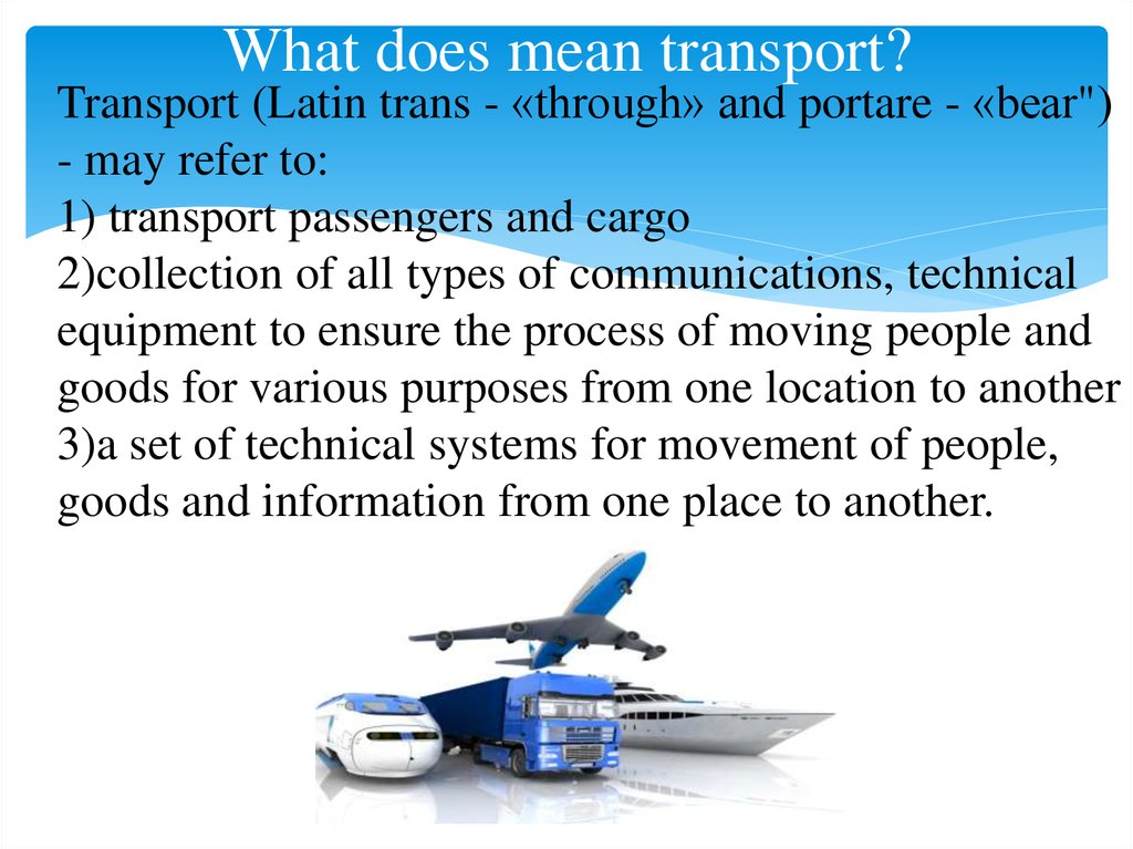 Transport meaning