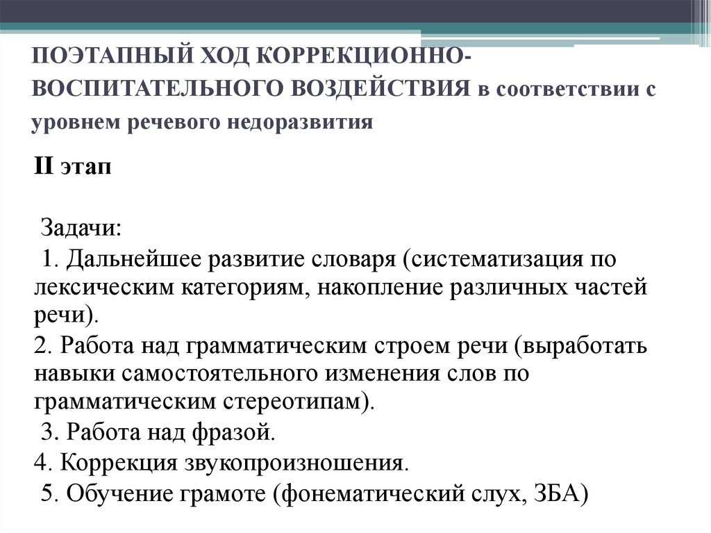 Система коррекционного воздействия при сенсорной алалии презентация