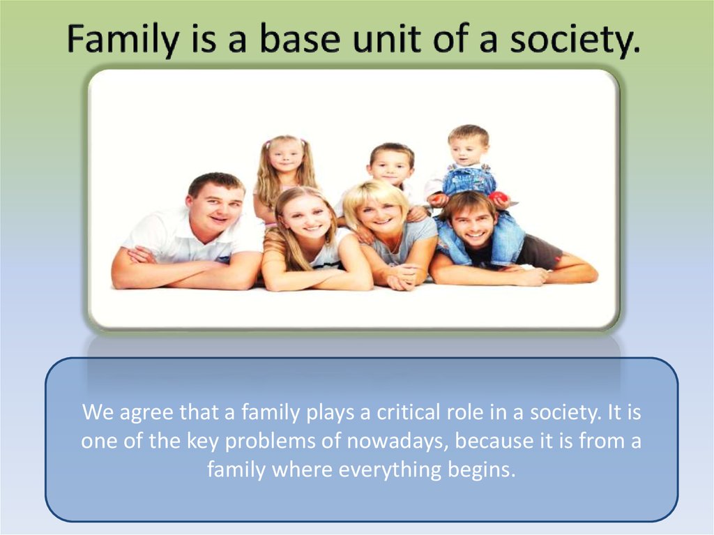 role of family in modern society