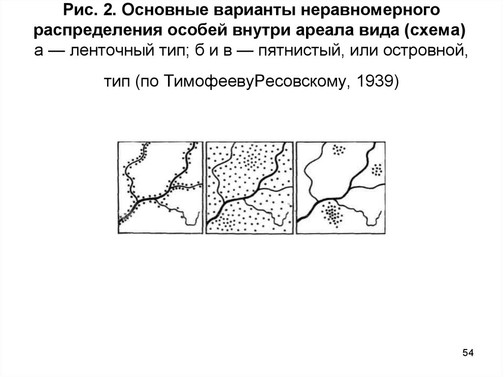 Типы ареалов схема