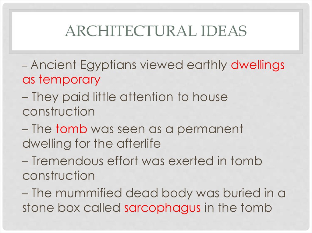 Architectural Ideas
