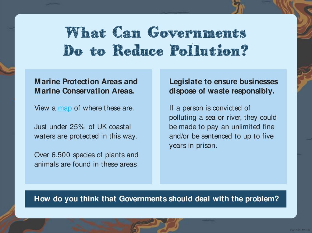 What Can Governments Do to Reduce Pollution?
