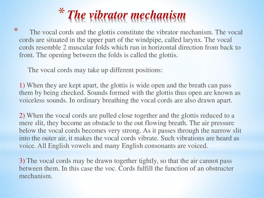 The vibrator mechanism.