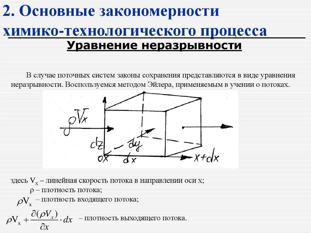 2. Основные закономерности химико-технологического процесса