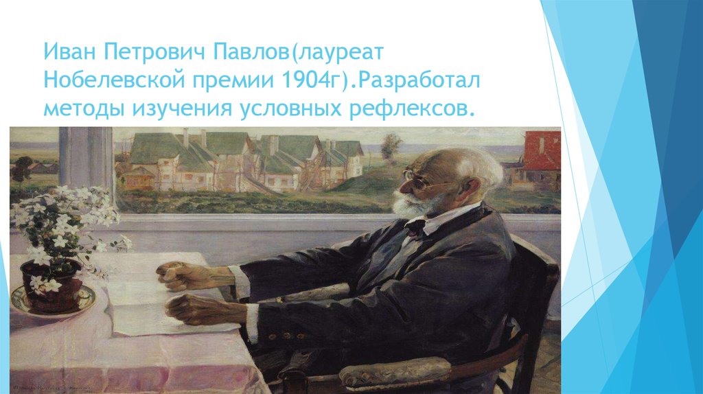 Иван Петрович Павлов(лауреат Нобелевской премии 1904г).Разработал методы изучения условных рефлексов.