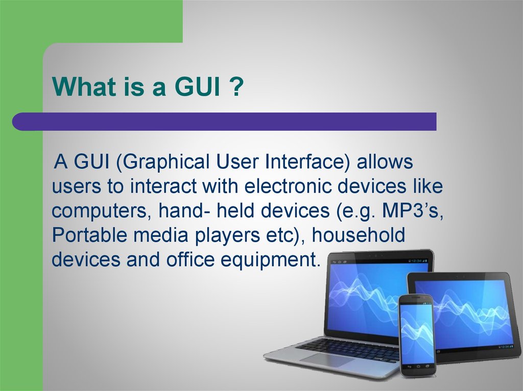 Graphical User Interface Online Presentation
