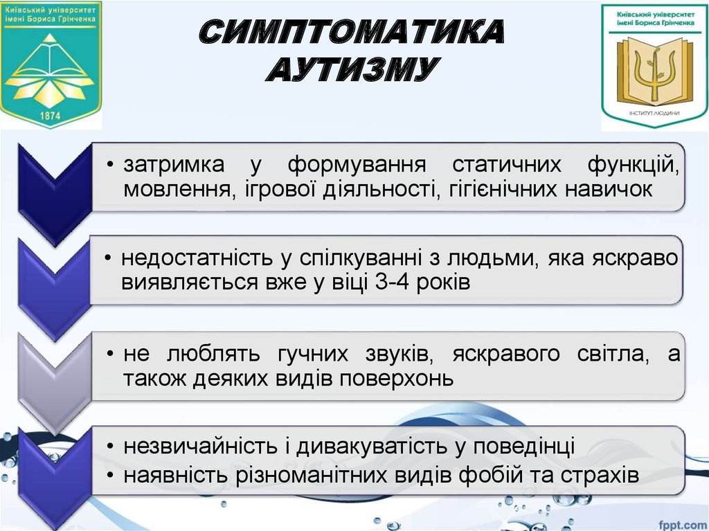 симптоматика аутизму