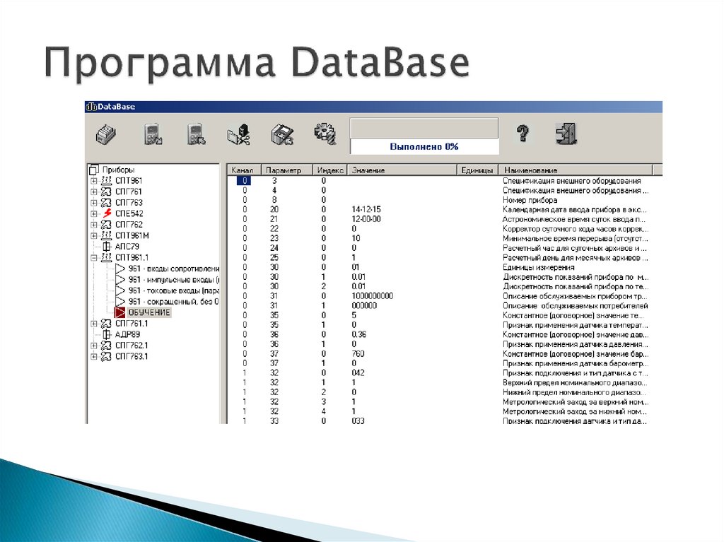 Программное обеспечение базы данных