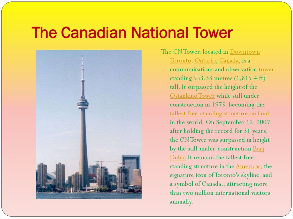 The Canadian National Tower