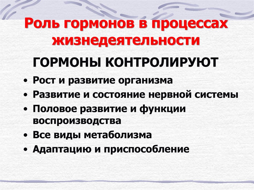 Влияние гормонов на рост и развитие человека проект по биологии 8 класс