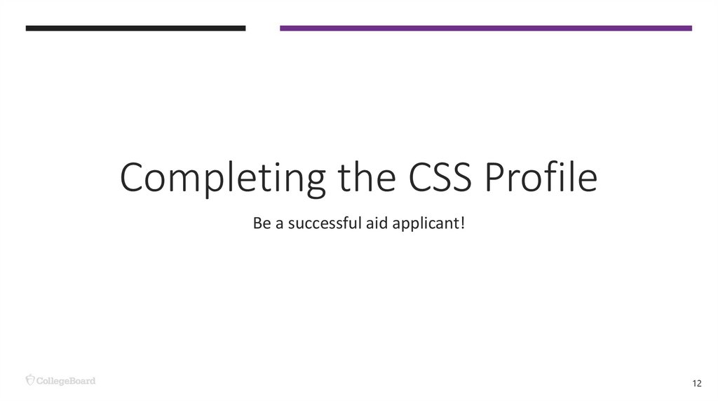 Completing the CSS Profile
