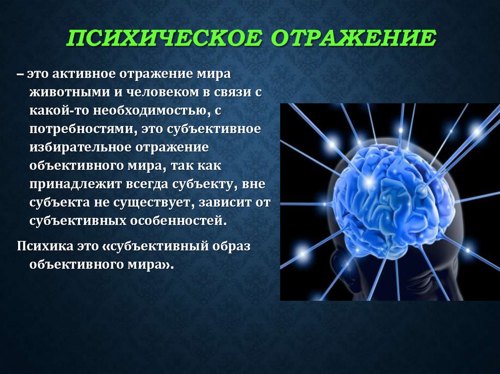 Психическое отражение субъективной