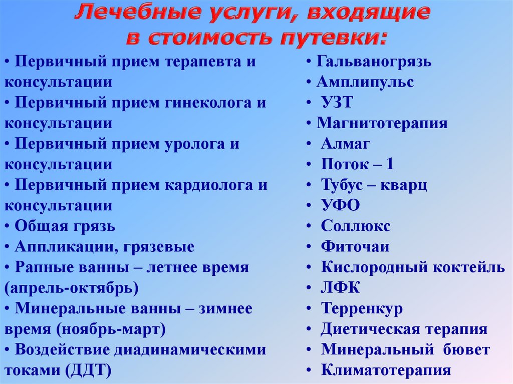 Презентации санаториев профилакториев