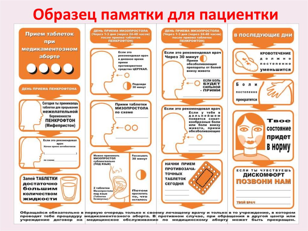 Образец памятки для пациента