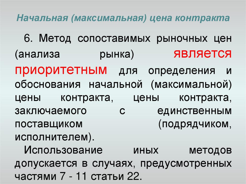 Цена Контракта