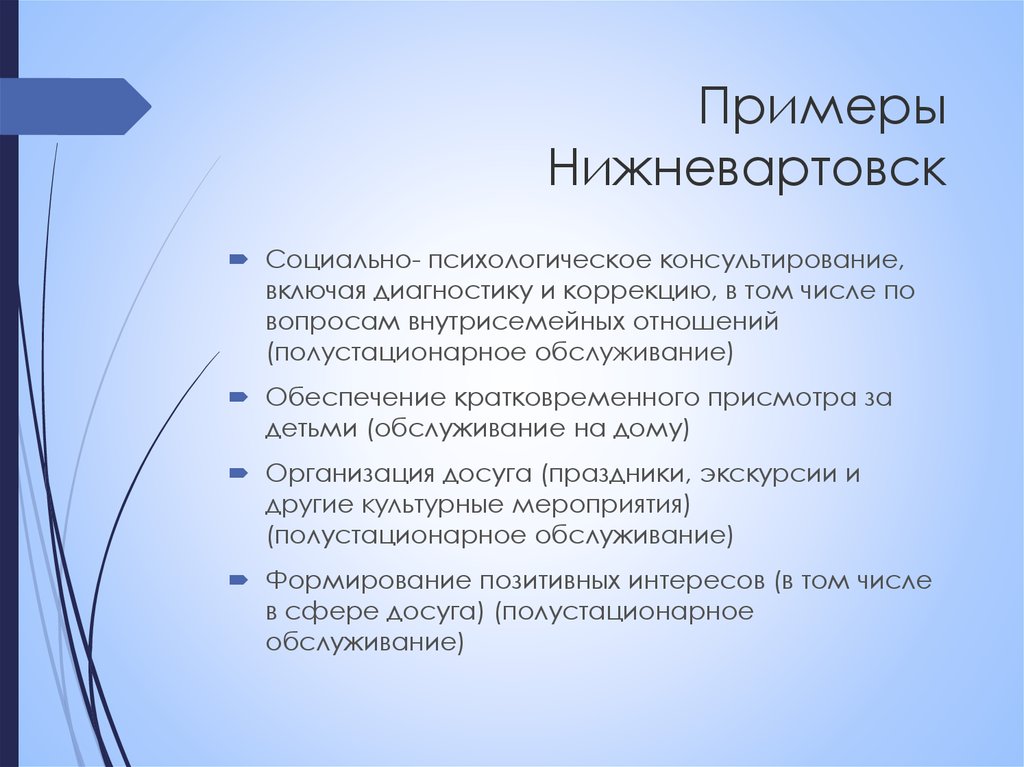 Примеры Нижневартовск