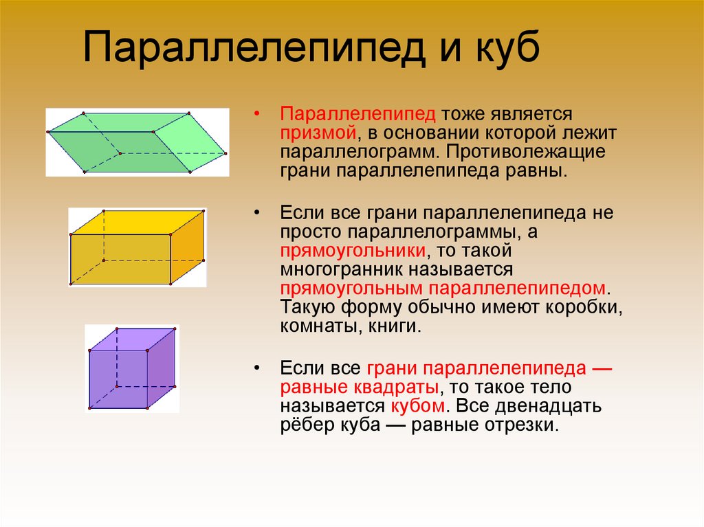 2 параллелепипед куб. Различие параллелограмма от параллелепипеда. Куб параллелепипед. Призма параллелепипед. Куб является параллелепипедом.