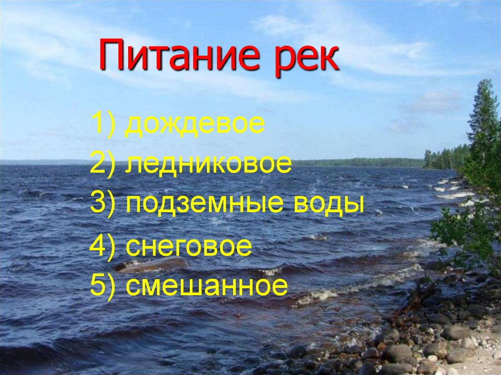 Питание реки фото