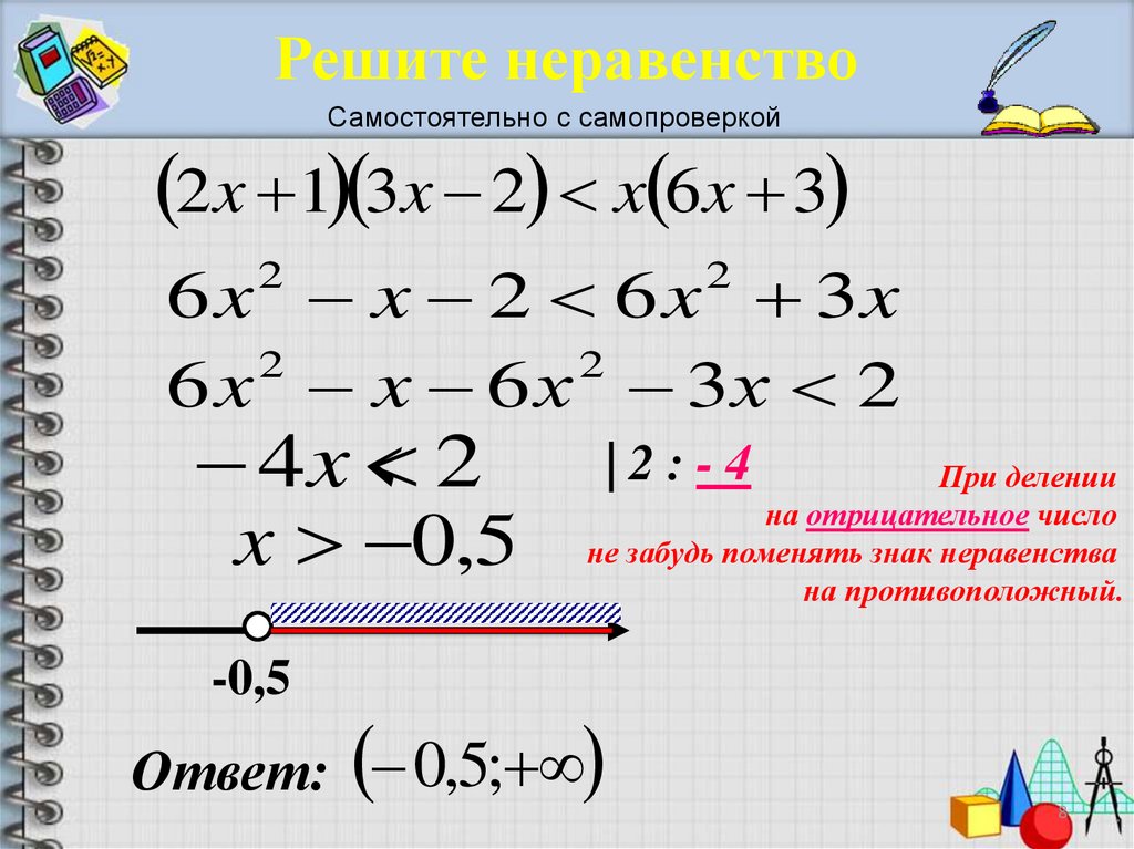 Решение неравенств рисунки