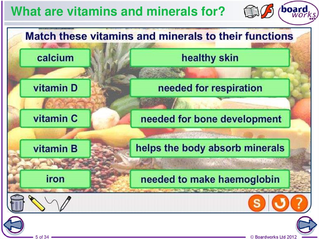 What are vitamins and minerals for?