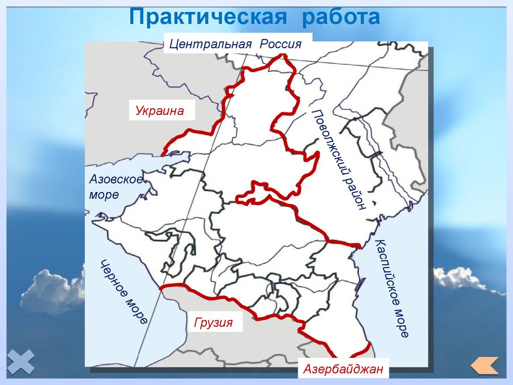 Европейский юг границы района на карте