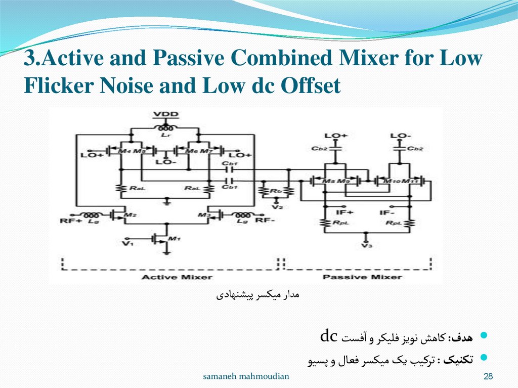 3.Active and Passive Combined Mixer for Low Flicker Noise and Low dc Offset