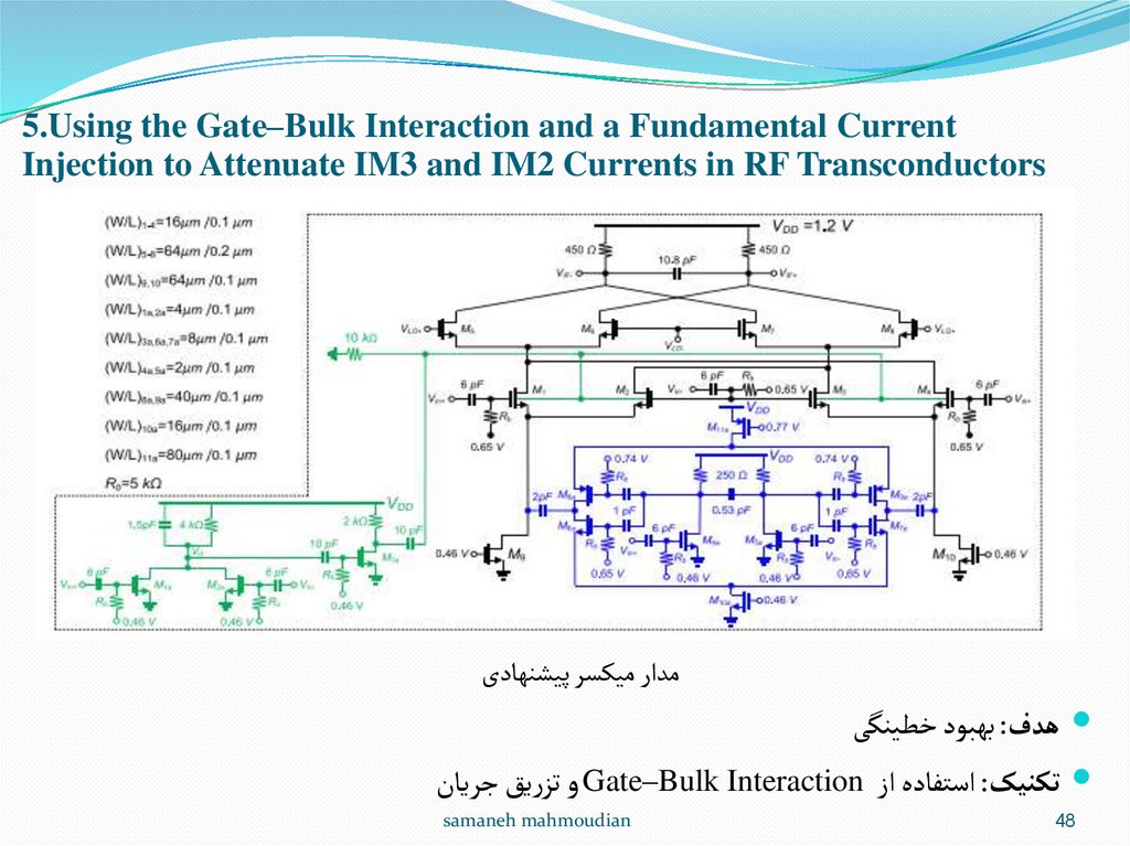 5.Using the Gate–Bulk Interaction and a Fundamental Current Injection to Attenuate IM3 and IM2 Currents in RF Transconductors