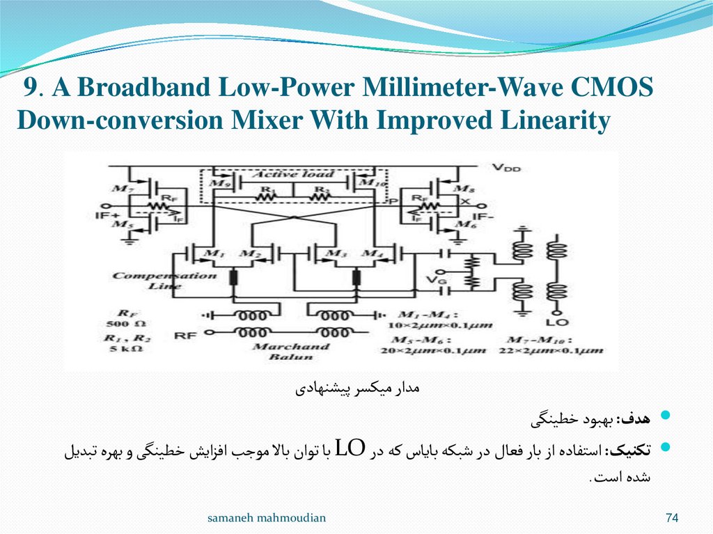 9. A Broadband Low-Power Millimeter-Wave CMOS Down-conversion Mixer With Improved Linearity