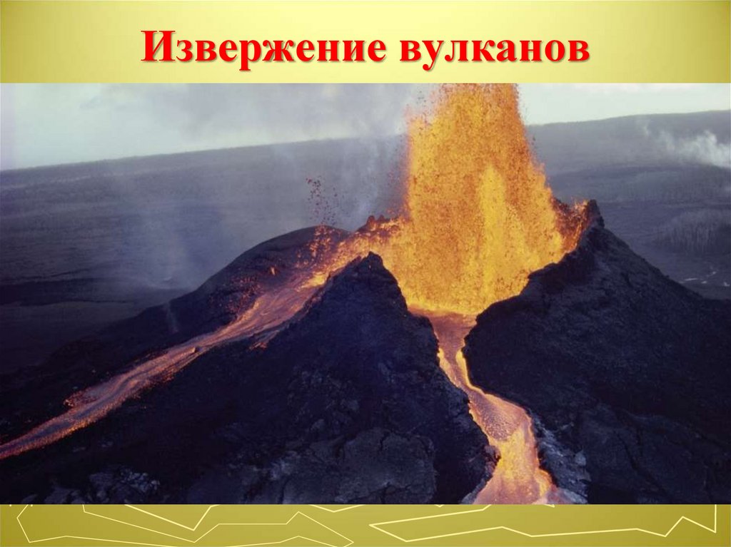 Извержение вулканов выход магмы на поверхность земли