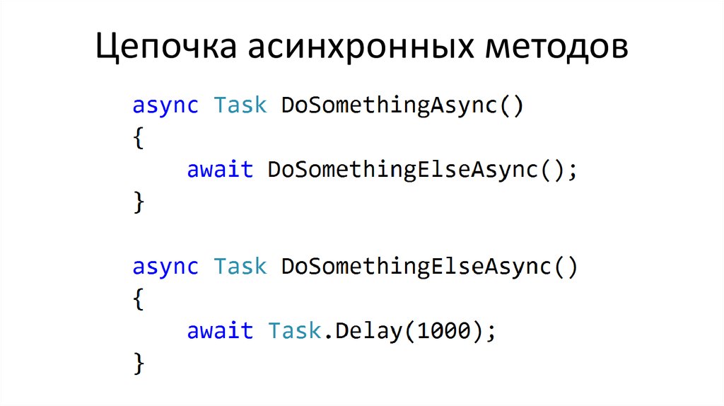 Цепочка асинхронных методов