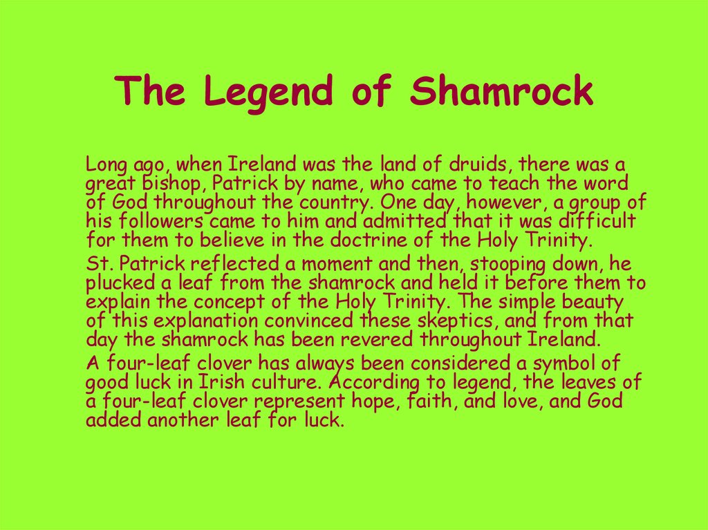 The Legend of Shamrock