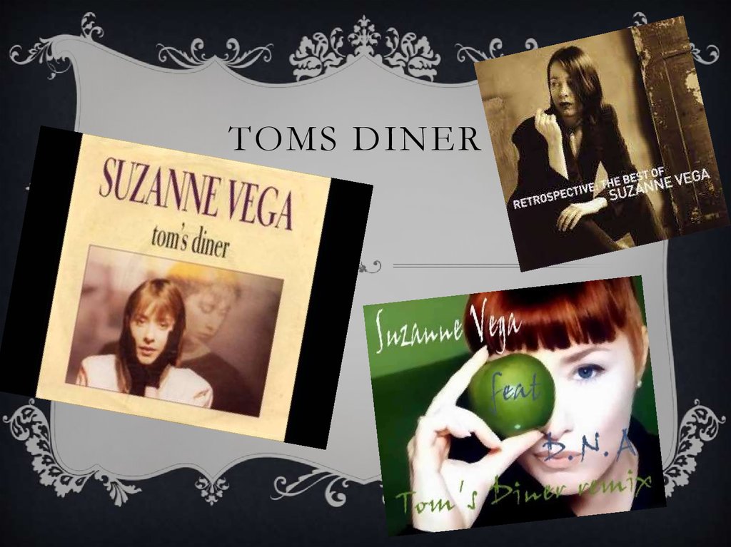 Томс Динер. Tom's Diner текст. Tom's Diner presentation. Tom's Diner Notes.