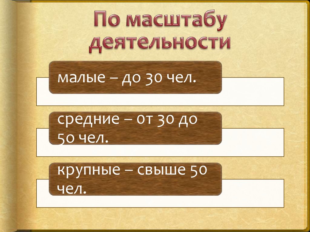 Масштаб деятельности