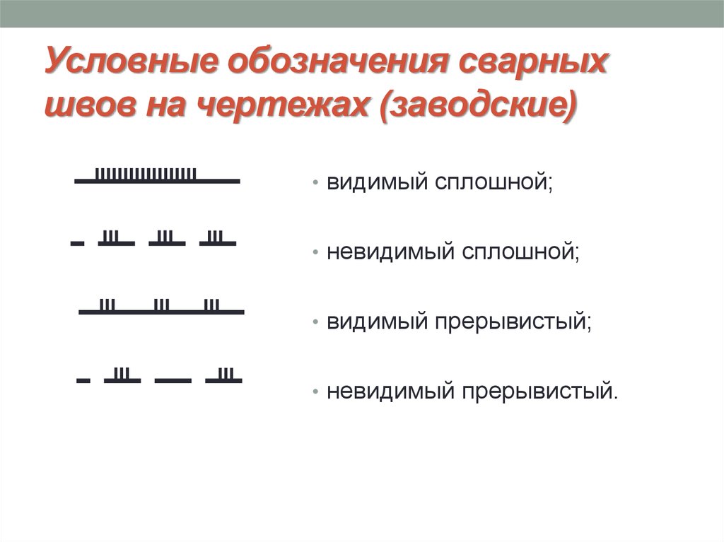 Заводской шов на чертеже