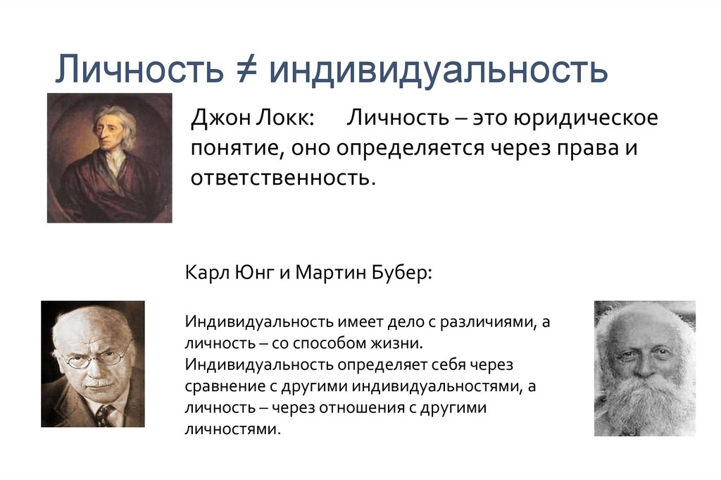 Личность ≠ индивидуальность