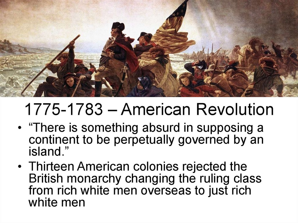 1775-1783 – American Revolution