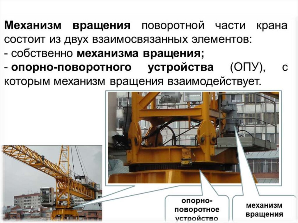 Части крана. Подъемно транспортные механизмы. Подъёмно-транспортные машины лекция. Поворотная часть крана. Поворотная часть крана состоит.