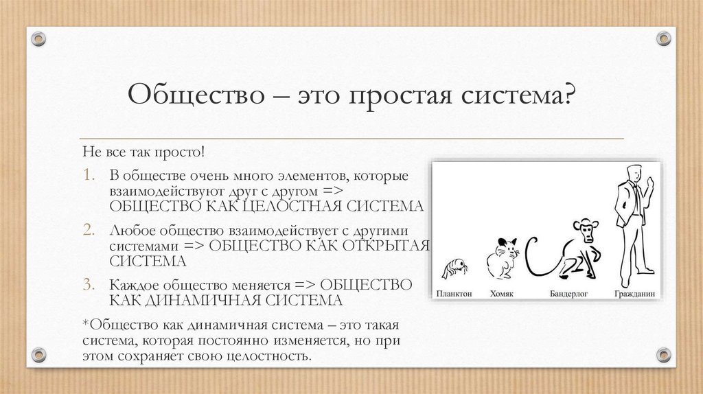 Общество как система презентация 10 класс