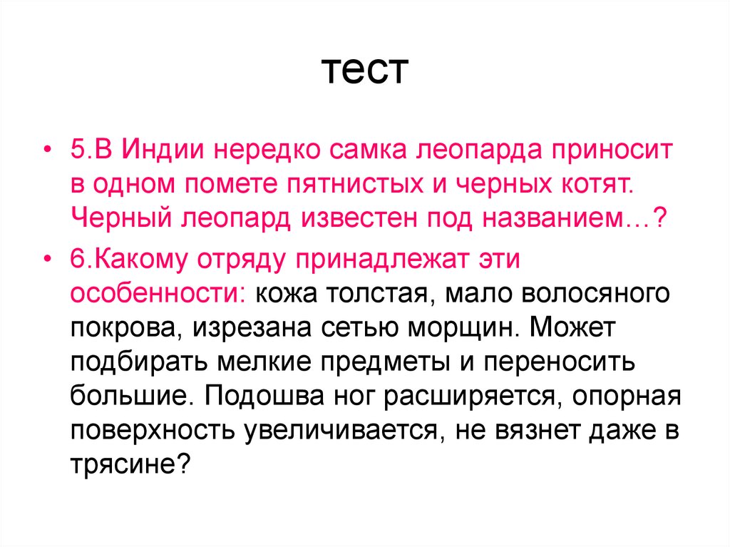 Тест по индии 5 класс