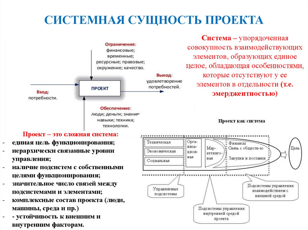 Что такое сущность проекта