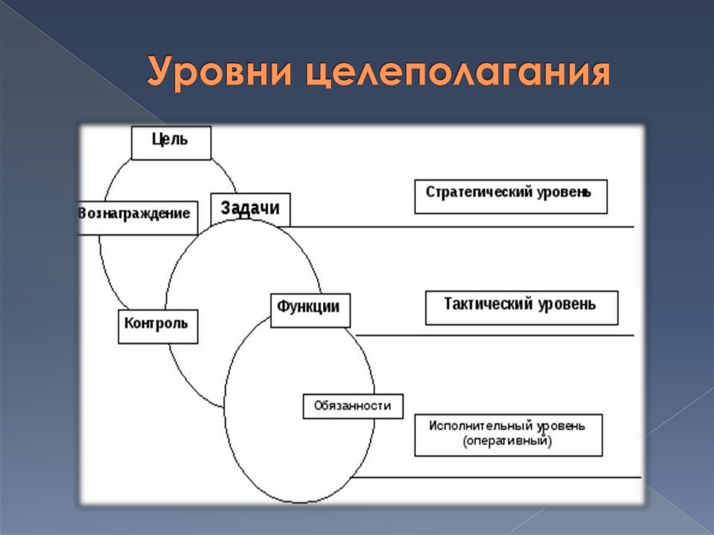 Схема целеполагания включает следующие блоки