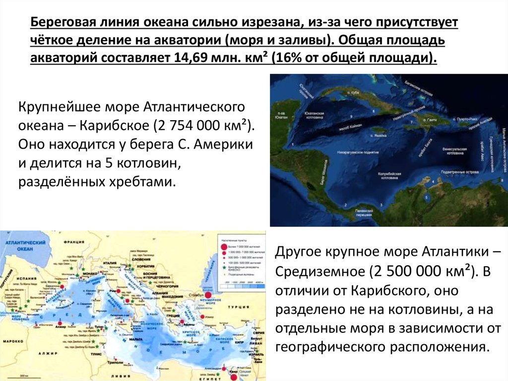 Положение атлантического океана