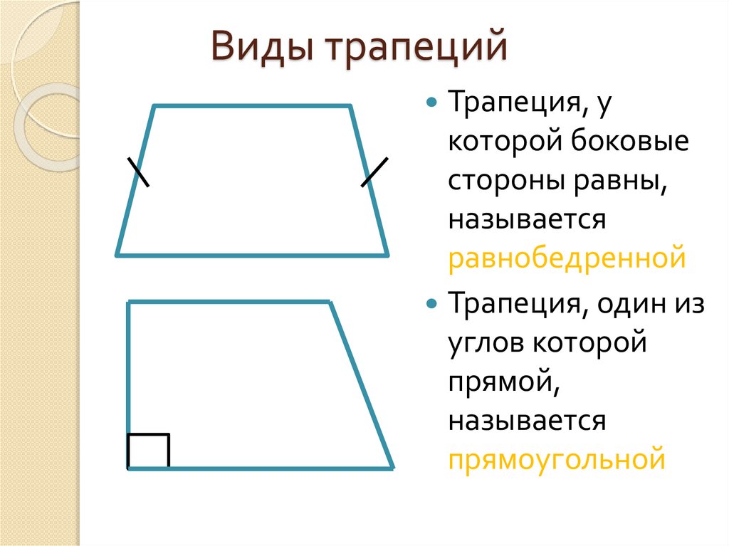 Свойства и виды трапеции