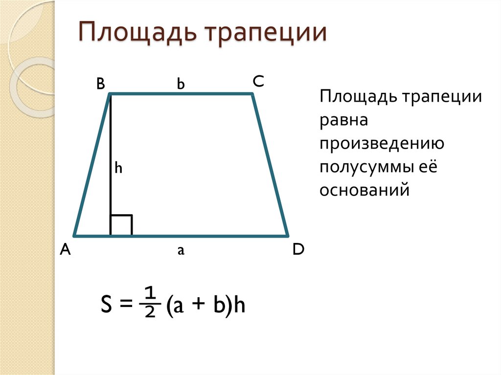 S трапеции формула