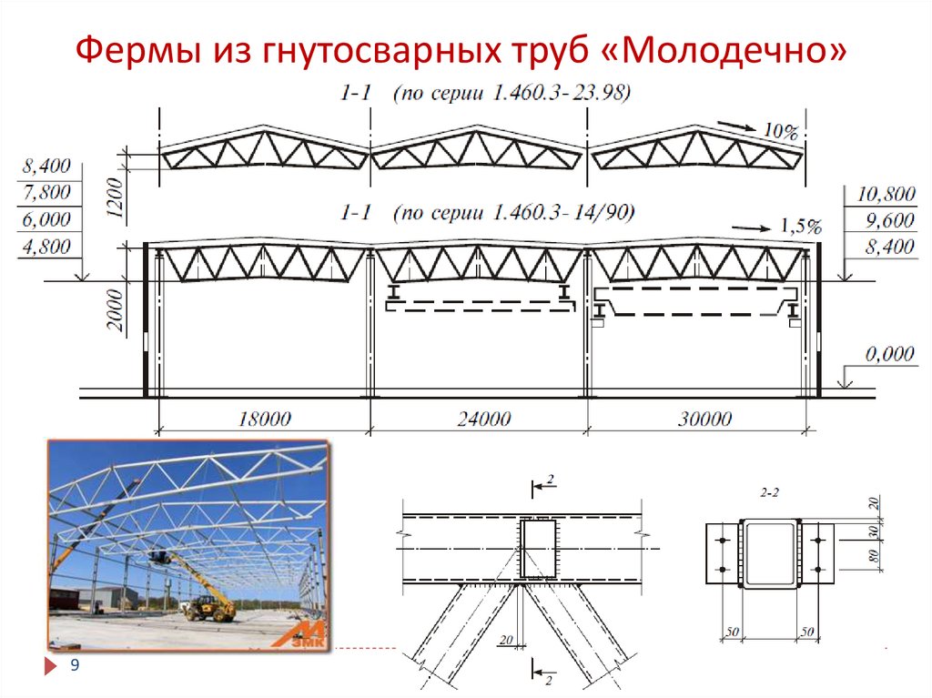 Ферма металлическая 12 метров